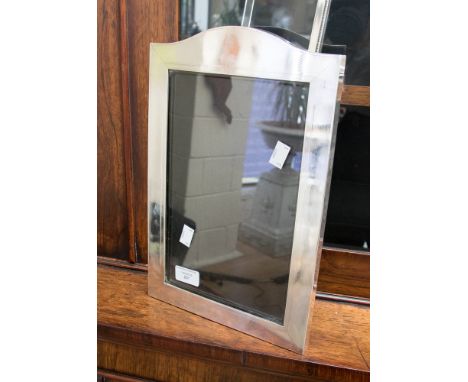 A George V silver photograph frame BMC patented, engine turned, 28 cm x 17 cm window