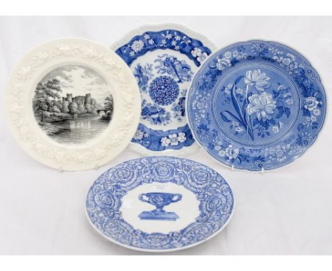 Spode 'Blue Room' plates, and a Royal Cauldon plate (4)