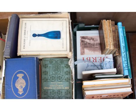 Two boxes of books including: 'A complete history of England, by question and answer from the Invasion of Julius Caesar to th
