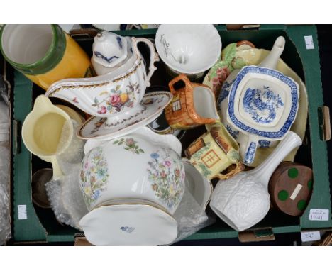 A quantity of ceramics to include Aynsley, Staffordshire Cottage Ware, Spode (1 box)