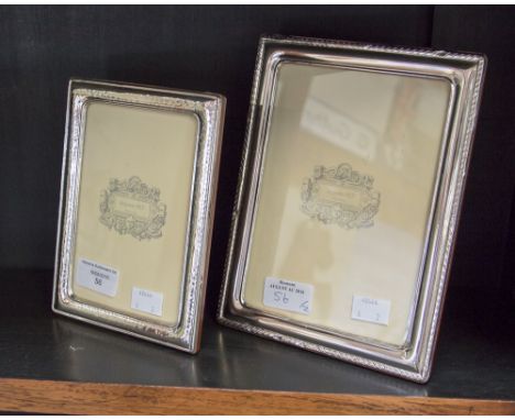 Two silver Argento and easel photograph frames, both marked 925 (2)