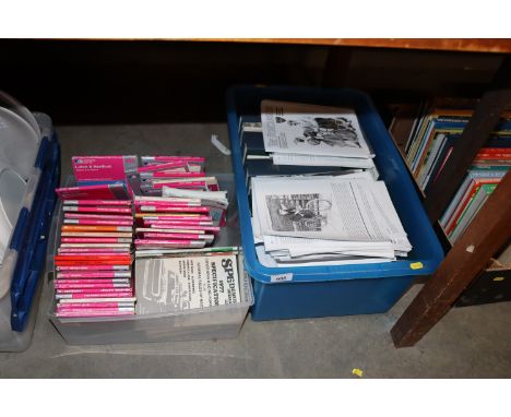 Two boxes containing Ordnance Survey maps and other ephemera