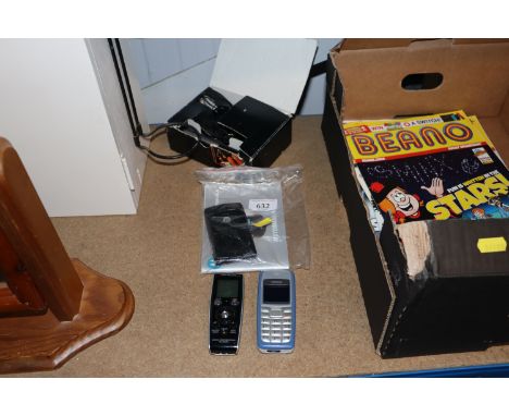 A digital voice recorder and two mobile phones