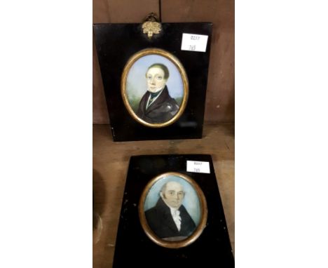 CIRCLE OF FREDERICK BUCK, oval miniature portrait, "Gentleman Wearing White Shirt, Black Tie and Jacket", on ivory, 3.5" (9cm