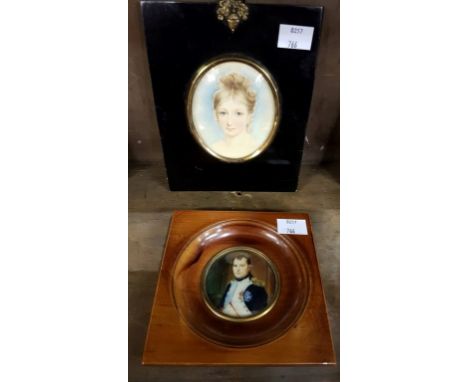A MODERN PORTRAIT MINIATURE OF NAPOLEON, depicted in officer's uniform, indistinctly signed, tondo, 2.5" (6cm) in wooden fram