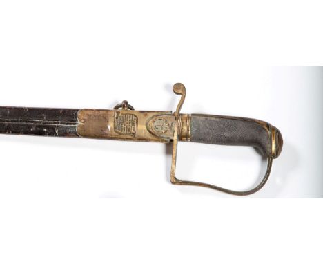 A NINETEENTH CENTURY BRITISH CUSTOMS OFFICERS SWORD AND SCABBARD, by Salter of London, sword cutler to H.R.H. The Duke of Sus