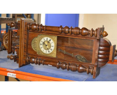 MAHOGANY REGULATOR WALL CLOCK     