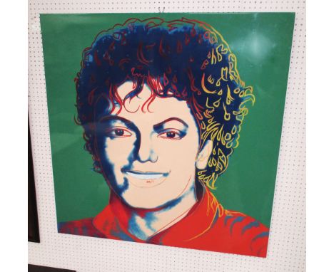 LACQUER WALL PANEL, of Michael Jackson, 100cm x 100cm. 