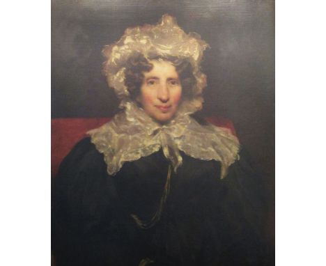 LATE 18TH CENTURY SCHOOL, Portrait of Mrs Mary Gordon (lot 482), oil on canvas, 76.5cm x 63.5cm framed. 