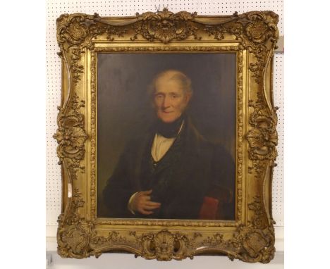 19TH CENTURY SCHOOL, 'Portrait of Scottish gentleman Robert Gordon (1791-1864)' oil on canvas, gilt frame.