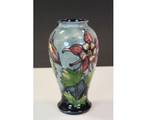 Large Moorcroft ceramic Vase in "Clematis" pattern and signed to base, stands approx 26cm