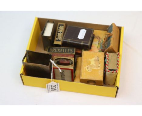 Tray of vintage Matchbox holders to include Advertising examples