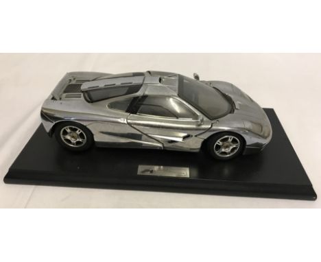 McLaren F1 1993 limited edition boxed Gwilo International  model. Chromed diecast 1/24 scale. 