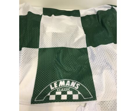 Le Mans Classic garage dressing material. Original first year 2002. 2 metre square.