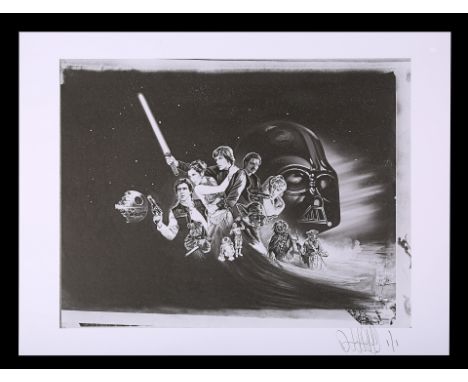 One negative and Feref Proof Print of poster concept featuring Josh Kirby artwork.Unique Proof Print created by Feref for the