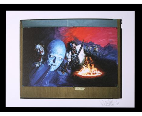Five transparencies and nine negatives of assorted elements of the poster concept and graphics with a Feref Proof Print of on