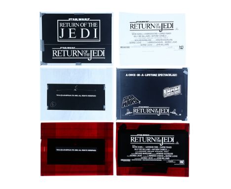 Five negatives of assorted elements of the poster concept with Feref Proof Print of one negative.Unique Proof Print created b