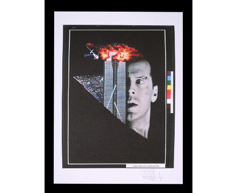 Two transparencies and nine negatives of assorted elements of two poster concepts, six 35mm slides of movie stills, and Feref