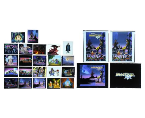 14 transparencies of assorted elements of various poster concepts from Bravestarr: The Legend (1988) and eight 5"x4" producti