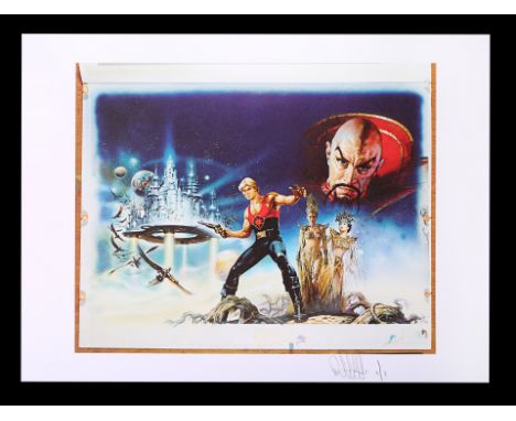 One transparency and Feref Proof Print of poster concept featuring Renato Casaro artwork.Unique Proof Print created by Feref 