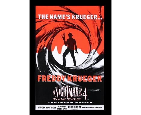 "The names Krueger...Freddy Krueger!" British 'Withdrawn' Double Crown Advance poster for "A Nightmare On Elm Street 4: The D