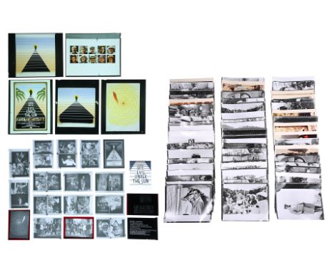 Five transparencies and four negatives of assorted elements of the poster concept, with 35 negatives and 67 promotional photo