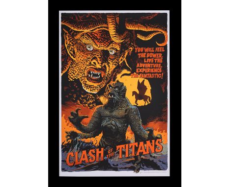 An awesome looking fantasy adventure poster by Francesco Francavilla for the Ray Harryhausen special effects extravaganza "Cl
