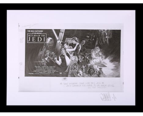 One negative and Feref Proof Print of poster concept with design notes featuring Josh Kirby artwork.Unique Proof Print create