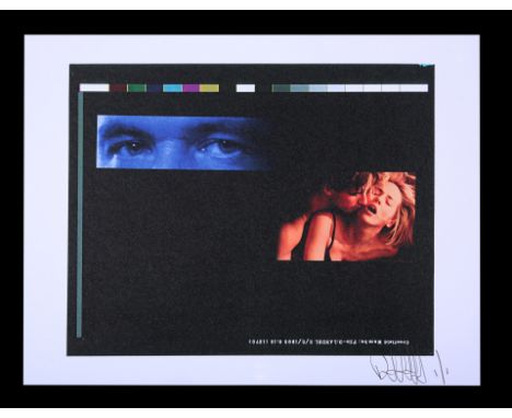 Nine transparencies of assorted elements of the poster concept, eight 35mm slides of promotional photographs with four poster
