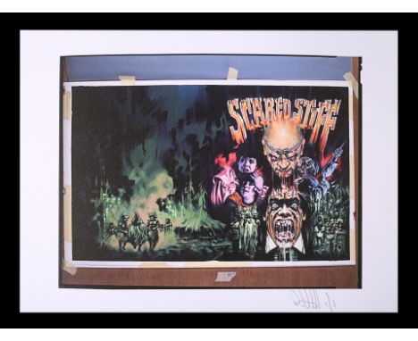 One transparency and Feref Proof Print featuring Graham Humphreys' VHS cover artwork.Unique Proof Print created by Feref for 