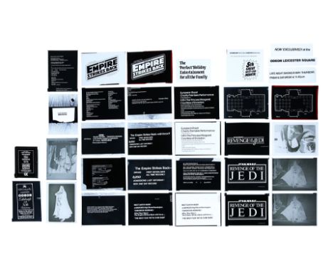 29 negatives including title and premiere ticket designs, advertising announcements and marketing pieces.Sold without copyrig