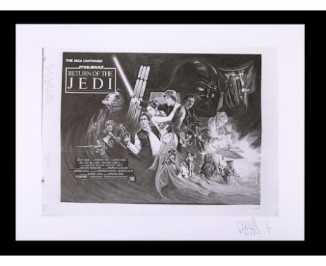 One negative and Feref Proof Print of poster concept with design notes featuring Josh Kirby artwork.Unique Proof Print create