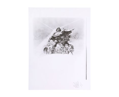 One negative and a Feref Proof Print of poster concept featuring Tom Jung artwork.Unique Proof Print created by Feref for the
