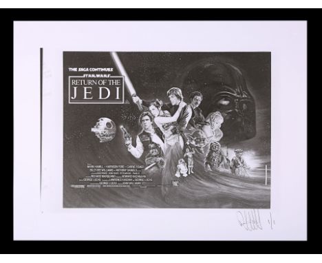 One negative and Feref Proof Print of poster concept featuring Josh Kirby artwork.Unique Proof Print created by Feref for the