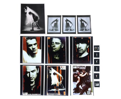 Six transparencies, five negatives and six 35mm slides of assorted elements of various poster concepts, with a black-and-whit