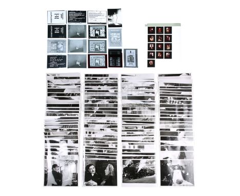 Ten negatives of assorted elements of the poster concept with 13 35mm slides of promotional photographs and 119 black-and-whi