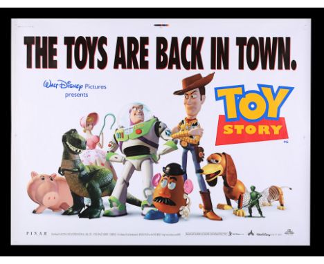 UK Quad Printers Proof for Pixar's ground breaking computer animation tale "Toy Story" (1996). 'The Toys Are Back in Town' wi