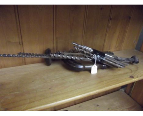 Vintage hand drill and attachments
