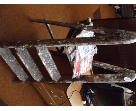Set of wooden step ladders