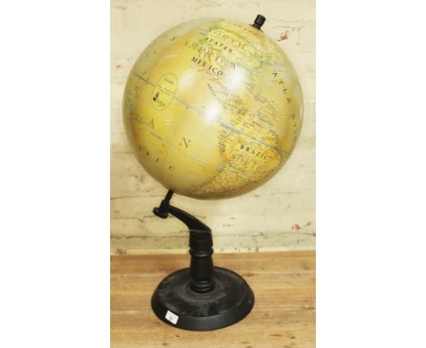 A large Divine terrestrial globe by Divine, height 78cm.  