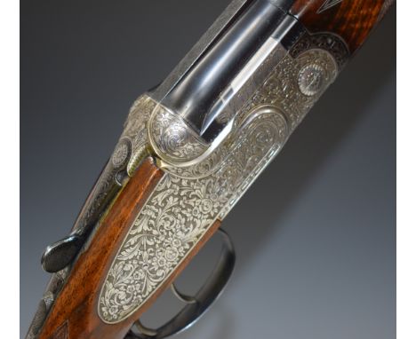 Beretta SO3 EL 12 bore over and under sidelock ejector shotgun with fine scrolling engraving to the locks, underside, trigger