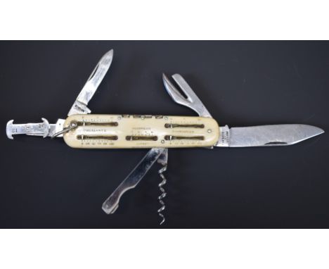 Asprey of London pocket multi-tool with butt markers, game counters for pheasants, partridges, grouse and various, 12 and 16 