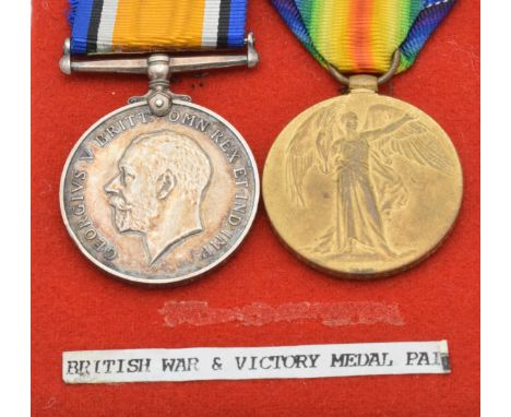 British Army WW1 medals comprising War Medal and Victory Medal, named to 25320 Pte H Gifford, Gloucestershire Regiment
