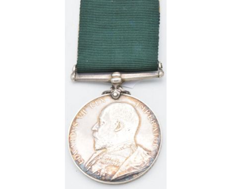 British Army Volunteer Long Service Medal (Edward VII) named to 6079 Cpl H R Bradford I/Essex Royal Garrison Artillery&nbsp;