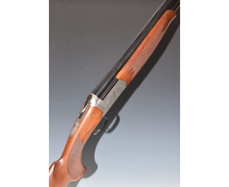 Fabarm Elos 12 bore over and under ejector shotgun with named and engraved locks and underside, chequered semi-pistol grip an