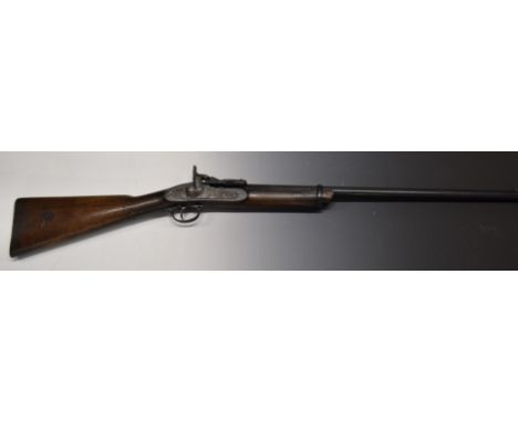 Thomas Turner for London Small Arms 20 bore percussion hammer action Snider rifle with lock plate stamped '1856 Tower' and wi