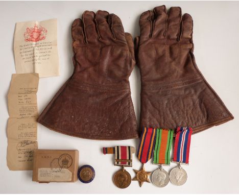 Royal Air Force WW2 medals comprising The Burma Star, Defence Medal and War Medal for LAC R J H Cooper, with postal box for D