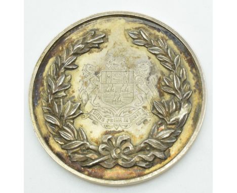 Exhibition of Old Bombay December 1911 medal / coin to Lieutenant R D&nbsp; Davies, 127 QMO Baluch LI 'A Border Raid', D5cm