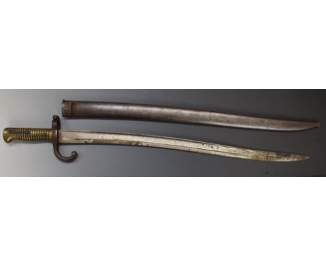 French bayonet with 57cm Yataghan blade and scabbard