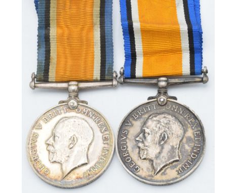 British Army WW1 medals comprising two War Medals named to 32515 Sergeant D J Wright, killed in action in Ypres 4th October 1